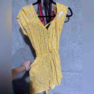 Yellow Floral Romper